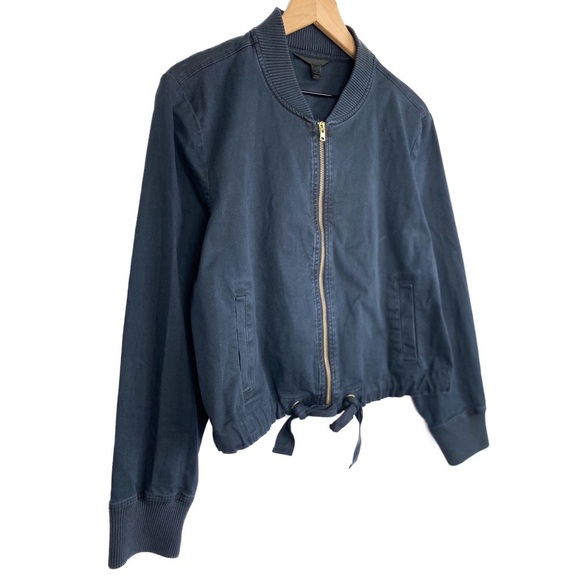 J Crew Women's Garment Dyed Cotton‎ Bomber Jacket, Deep Navy - Size L - Picture 5 of 11